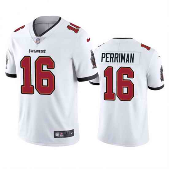 Men Tampa Bay Buccaneers 16 Breshad Perriman White Vapor Untouchable Limited Stitched Jersey